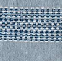 New! SUNBRELLA Indigo Blue Wide Striped Embroidered Waterproof Indoor Outdoor Upholstery Fabric - Fancy Styles Fabric Pierre Frey Lee Jofa Brunschwig & Fils