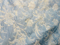 NEW! Queen Petrie Designer Quilted Brocade Floral Upholstery Fabric- French Blue LL - Fancy Styles Fabric Pierre Frey Lee Jofa Brunschwig & Fils
