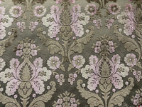NEW! Duke Napoli Designer Venetian Italian Burnout Medallion Chenille Velvet Pink Taupe Fabric Upholstery Style# HG10008 - Fancy Styles Fabric Pierre Frey Lee Jofa Brunschwig & Fils