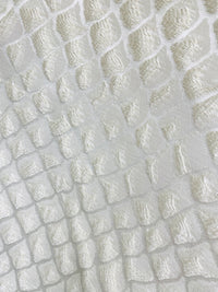 NEW! Duchess Fante Brocade Satin Fabric- White- Diamond Upholstery Neoclassical Louis - Fancy Styles Fabric Pierre Frey Lee Jofa Brunschwig & Fils