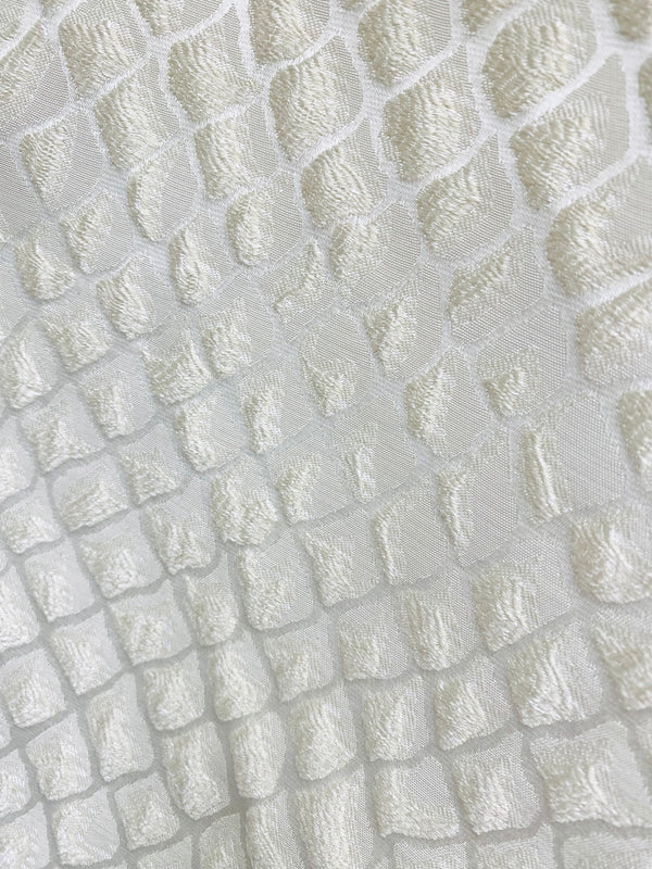 NEW! Duchess Fante Brocade Satin Fabric- White- Diamond Upholstery Neoclassical Louis - Fancy Styles Fabric Pierre Frey Lee Jofa Brunschwig & Fils