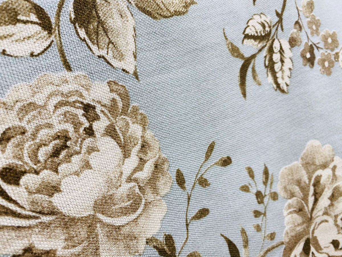 SALE! NEW! Miss Connie Designer Floral Drapery Upholstery Fabric- Eggshell Blue - Fancy Styles Fabric Pierre Frey Lee Jofa Brunschwig & Fils