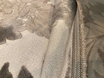 Emperor Walter Novelty Italian Burnout Oversized Damask Pattern Chenille Fabric - Taupe Gray - Fancy Styles Fabric Pierre Frey Lee Jofa Brunschwig & Fils