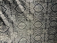 SALE! Sir Enzo 100% Silk Taffeta Ornate Drapery Fabric - Gold And Black-By The Yard - Fancy Styles Fabric Pierre Frey Lee Jofa Brunschwig & Fils