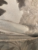 Emperor Walter Novelty Italian Burnout Oversized Damask Pattern Chenille Fabric - Taupe Gray - Fancy Styles Fabric Pierre Frey Lee Jofa Brunschwig & Fils