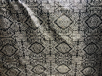 SALE! Sir Enzo 100% Silk Taffeta Ornate Drapery Fabric - Gold And Black-By The Yard - Fancy Styles Fabric Pierre Frey Lee Jofa Brunschwig & Fils