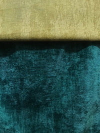Designer Upholstery Thick And Soft Chenille Velvet Fabric - Teal BTY - Fancy Styles Fabric Pierre Frey Lee Jofa Brunschwig & Fils