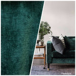 Designer Upholstery Thick And Soft Chenille Velvet Fabric - Emerald Green BTY - Fancy Styles Fabric Pierre Frey Lee Jofa Brunschwig & Fils