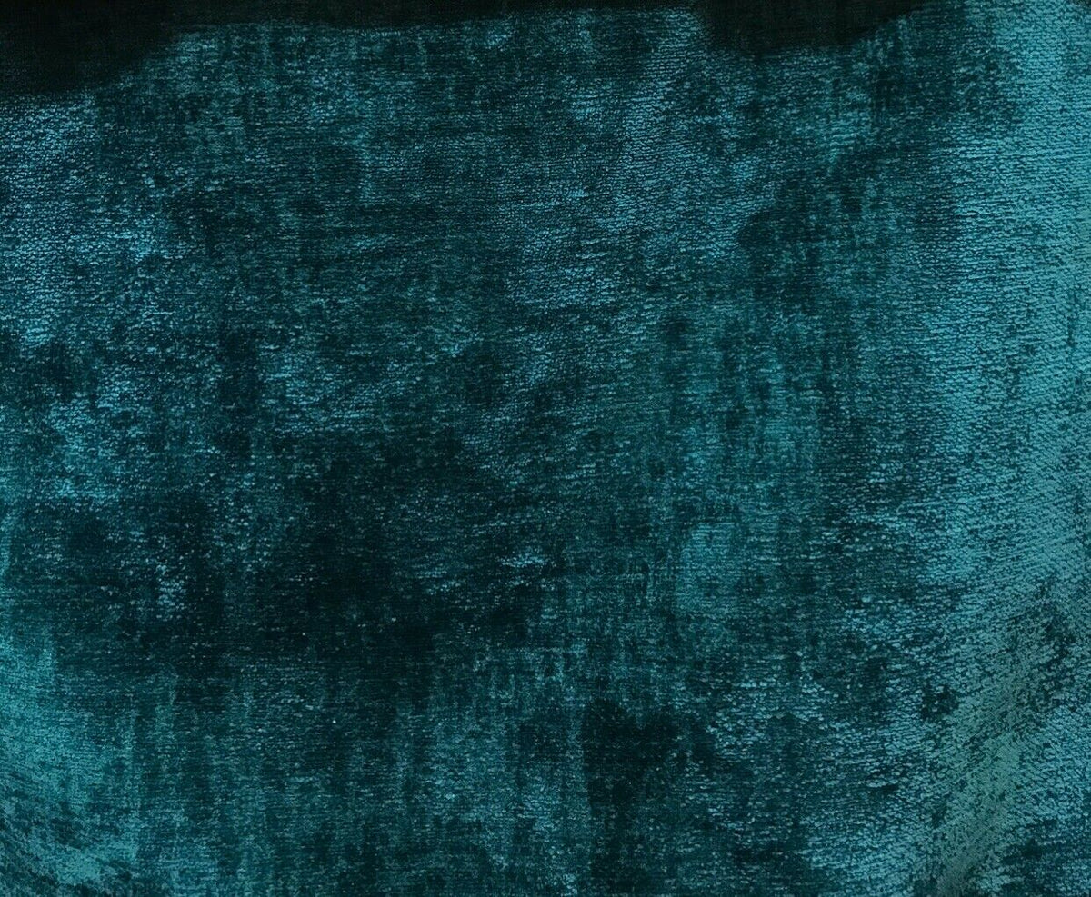 Designer Upholstery Thick And Soft Chenille Velvet Fabric - Teal BTY - Fancy Styles Fabric Pierre Frey Lee Jofa Brunschwig & Fils