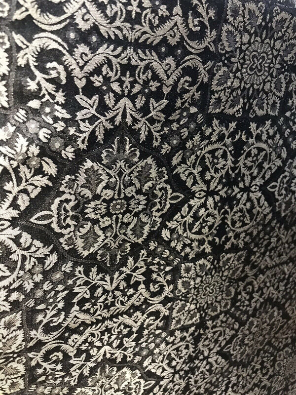 SALE! Sir Enzo 100% Silk Taffeta Ornate Drapery Fabric - Gold And Black-By The Yard - Fancy Styles Fabric Pierre Frey Lee Jofa Brunschwig & Fils