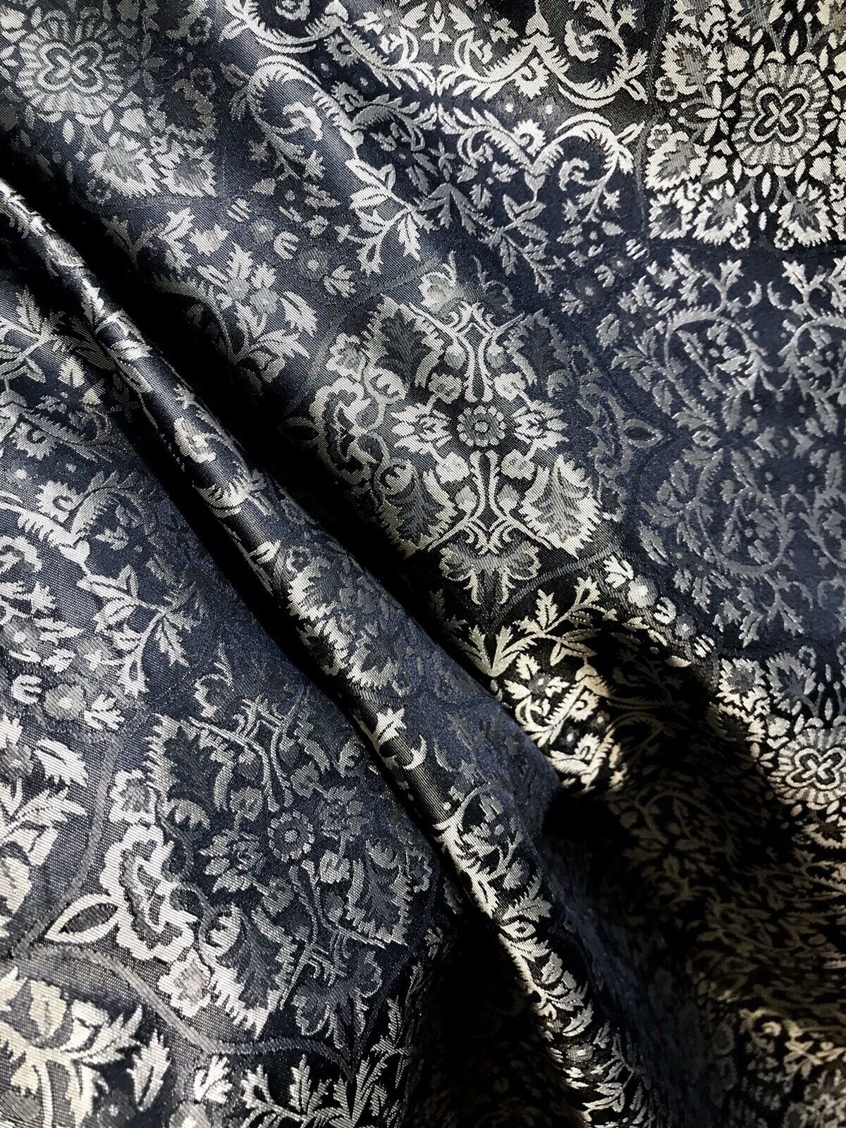 SALE! Sir Enzo 100% Silk Taffeta Ornate Drapery Fabric - Gold And Black-By The Yard - Fancy Styles Fabric Pierre Frey Lee Jofa Brunschwig & Fils