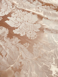 NEW! Princess Pittara 100% Silk Satin Novelty Jacquard Damask Fabric- Pink - Fancy Styles Fabric Pierre Frey Lee Jofa Brunschwig & Fils