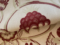 New! Sale! 50% Off 10 yard roll- Miss Florentine Brocade Floral Upholstery & Drapery Fabric- Red - Fancy Styles Fabric Pierre Frey Lee Jofa Brunschwig & Fils