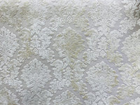NEW! Duke Gabriel Designer Medallion Burnout Chenille Velvet Fabric - Pearl Cream - Fancy Styles Fabric Pierre Frey Lee Jofa Brunschwig & Fils