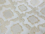 NEW! Duke Fiante Brocade Satin Fabric- Champagne- Damask Upholstery Neoclassical Louis