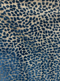 NEW King Cohen Leopard Novelty Upholstery Velvet Fabric Blue Style# CC10002 - Fancy Styles Fabric Pierre Frey Lee Jofa Brunschwig & Fils