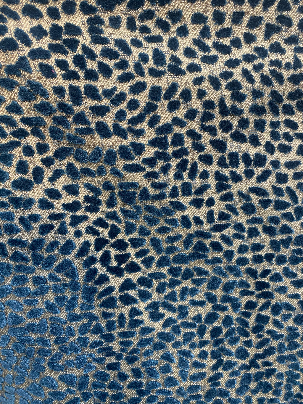 NEW King Cohen Leopard Novelty Upholstery Velvet Fabric Blue Style# CC10002