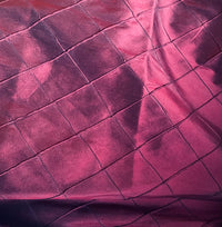 NEW Queen Lila Designer 100% Silk Dupioni - Pintuck Diamond Motif- Burgundy - Fancy Styles Fabric Pierre Frey Lee Jofa Brunschwig & Fils