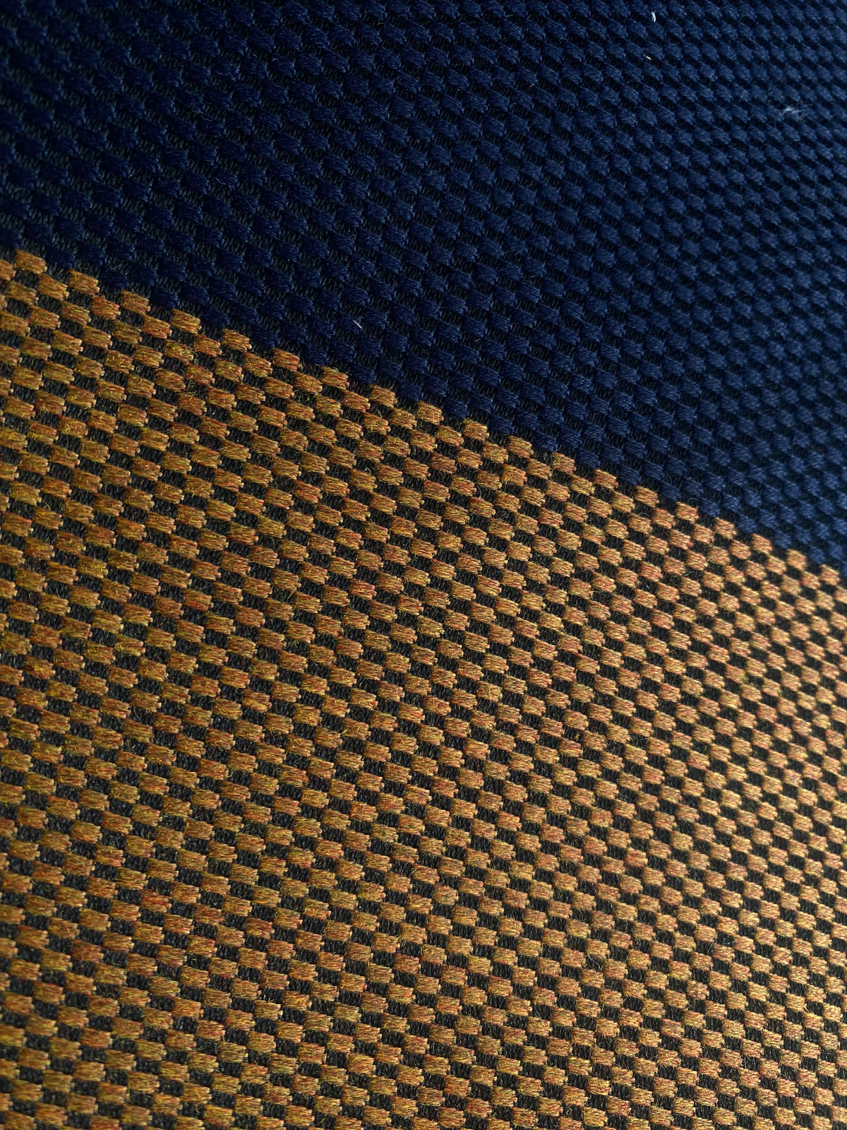 New! SUNBRELLA Rust Orange Indigo Navy Blue Striped Waterproof Indoor Outdoor Upholstery Fabric - Fancy Styles Fabric Pierre Frey Lee Jofa Brunschwig & Fils