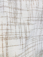 NEW Count York Designer Heavyweight Boucle Upholstery Fabric in White and Taupe Plaid Melange