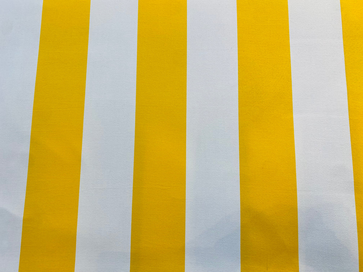 NEW Lady Jacqueline Solid Yellow Waterproof Decorating Fabric - 3” Stripes - Upholstery 55” Wide - Fancy Styles Fabric Pierre Frey Lee Jofa Brunschwig & Fils