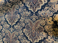 NEW Queen Janey Designer Kilim Rug Inspired Damask Chenille Upholstery Fabric - Black - Fancy Styles Fabric Pierre Frey Lee Jofa Brunschwig & Fils