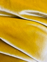 NEW! Emperor Duke 100% Silk Venetian Velvet Upholstery Fabric- Yellow
