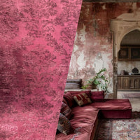 NEW! Lady Janet Designer Medallion Burnout Chenille Velvet Fabric - Antique Red - Fancy Styles Fabric Pierre Frey Lee Jofa Brunschwig & Fils