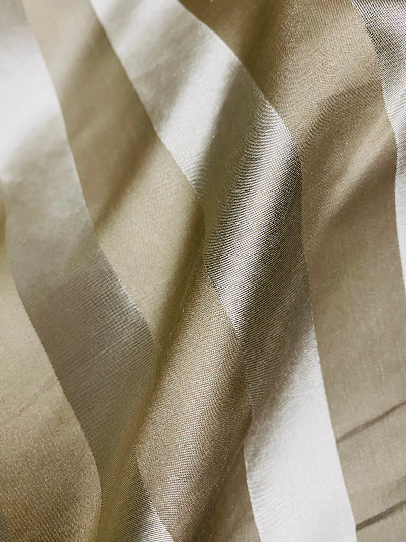 NEW Princess Sophie 100% Silk Fabric Gold Stripes