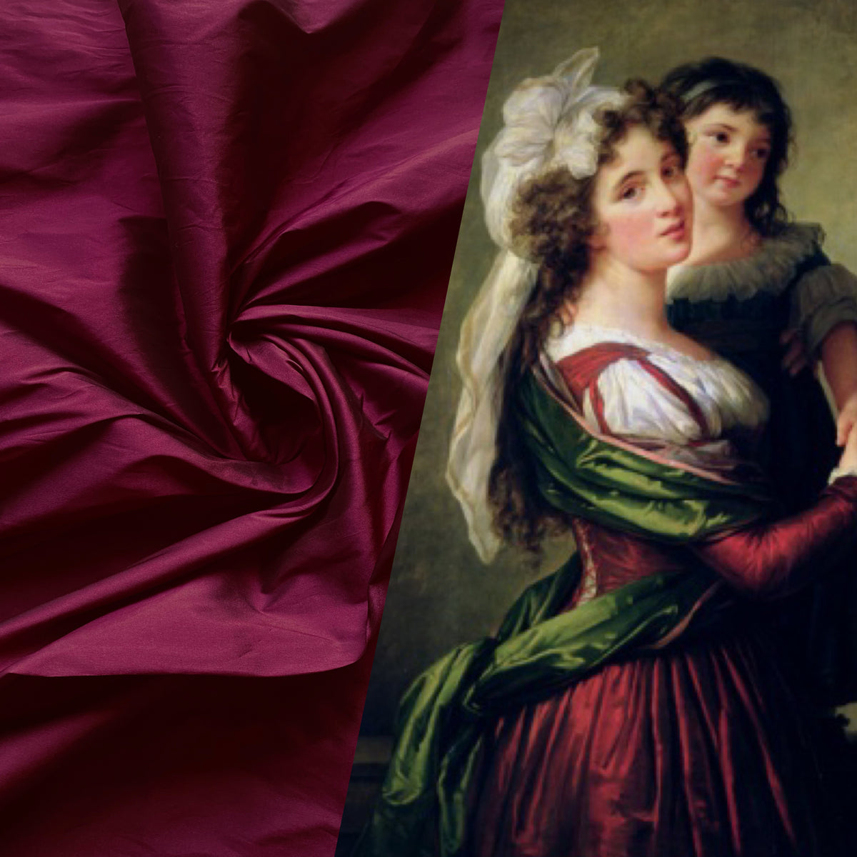 NEW Lady Frank Light Designer “Faux Silk” Taffeta Fabric Made in Italy Bordeaux with Black Iridescence - Fancy Styles Fabric Pierre Frey Lee Jofa Brunschwig & Fils