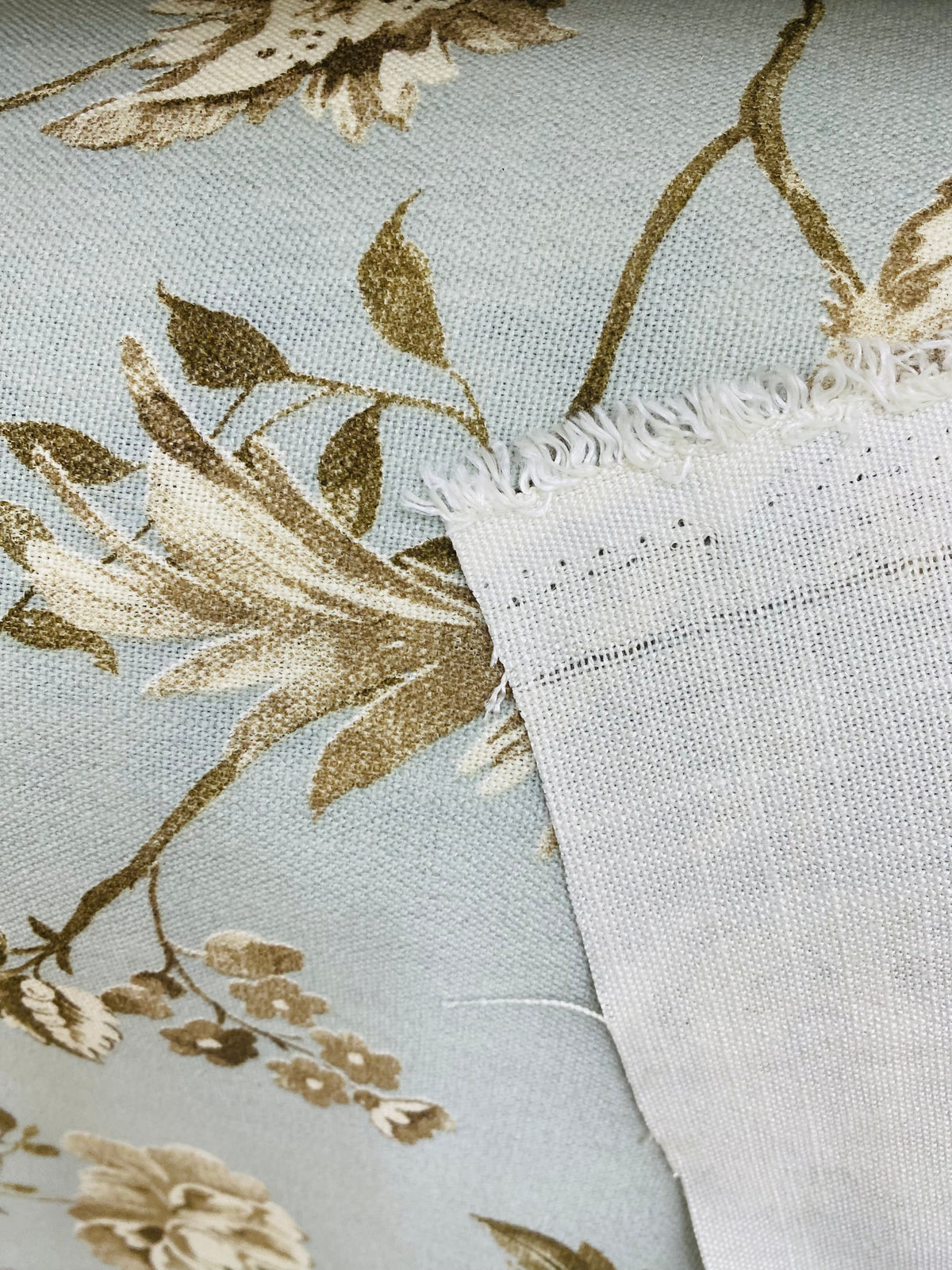 SALE! NEW! Miss Connie Designer Floral Drapery Upholstery Fabric- Eggshell Blue - Fancy Styles Fabric Pierre Frey Lee Jofa Brunschwig & Fils