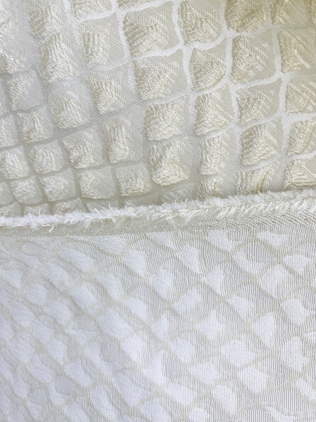 NEW! Duchess Fante Brocade Satin Fabric- White- Diamond Upholstery Neoclassical Louis - Fancy Styles Fabric Pierre Frey Lee Jofa Brunschwig & Fils