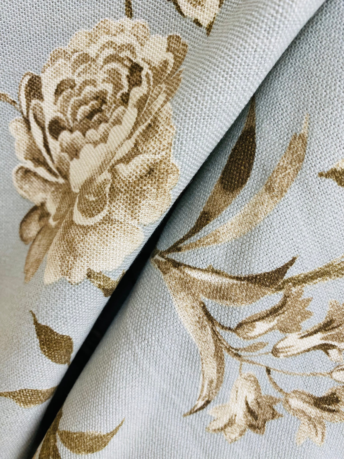 SALE! NEW! Miss Connie Designer Floral Drapery Upholstery Fabric- Eggshell Blue - Fancy Styles Fabric Pierre Frey Lee Jofa Brunschwig & Fils