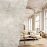 NEW! SALE! King Sam Brocade Jacquard Burnout Upholstery Chenille Italian Fabric- White Ivory Floral- Upholstery Neoclassical