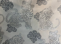 NEW GUCCI HOME Designer Upholstery Heavyweight Tiger Animal Burnout Velvet Fabric- Grey - Fancy Styles Fabric Pierre Frey Lee Jofa Brunschwig & Fils