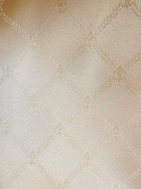 NEW Sir Davidoff Satin Diamond Fleur De Lis Drapery Upholstery Fabric - Gold - Fancy Styles Fabric Pierre Frey Lee Jofa Brunschwig & Fils