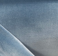 New Prince Oliver 100% Cotton made in Belgium Velvet Fabric in Bel Air Blue - Fancy Styles Fabric Pierre Frey Lee Jofa Brunschwig & Fils