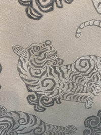 NEW GUCCI HOME Designer Upholstery Heavyweight Tiger Animal Burnout Velvet Fabric- Grey - Fancy Styles Fabric Pierre Frey Lee Jofa Brunschwig & Fils