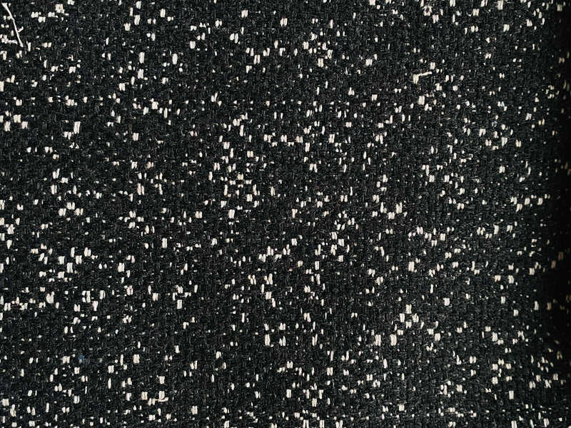 New! SUNBRELLA Tweeds Raven Black and White Water Repellent Indoor Outdoor Fabric