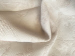 NEW! SALE! King Sam Brocade Jacquard Burnout Upholstery Chenille Italian Fabric- White Ivory Floral- Upholstery Neoclassical