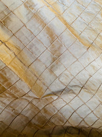 NEW Lady Morgan 100% Silk Dupioni Pintuck Diamond Gold Fabric - Fancy Styles Fabric Pierre Frey Lee Jofa Brunschwig & Fils