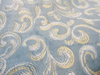 NEW! King Peter Designer Quilted Brocade Floral Upholstery Fabric- French Blue - Fancy Styles Fabric Pierre Frey Lee Jofa Brunschwig & Fils