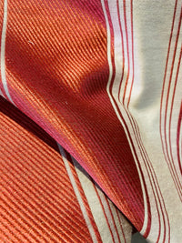 NEW Lady Monroe French Terra Cotta Red Fabric - 3” Stripes - Upholstery 55” Wide - Fancy Styles Fabric Pierre Frey Lee Jofa Brunschwig & Fils