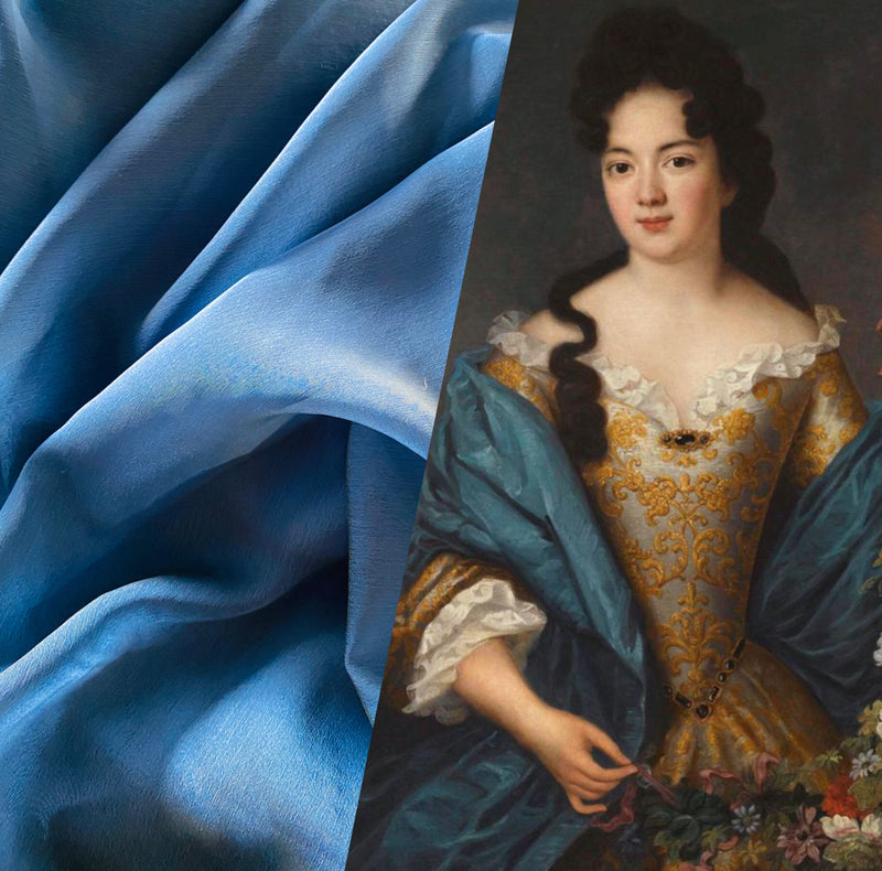 NEW! Duchess Deseray Silk & Poly Chiffon Sheer Fabric - Cornflower Blue