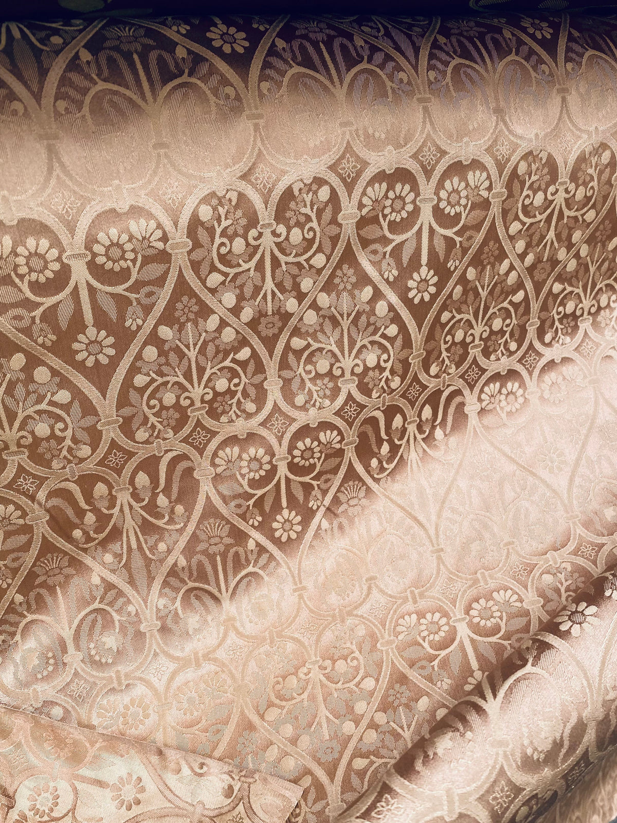 NEW! Princess Heart 100% Silk Satin Novelty Jacquard Damask Fabric- Pink - Fancy Styles Fabric Pierre Frey Lee Jofa Brunschwig & Fils