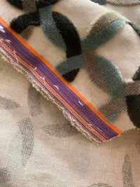 NEW! Prince Mekke - Designer Italian Venetian Burnout Geometric Cut Velvet Fabric Upholstery - Grey Blue - Fancy Styles Fabric Pierre Frey Lee Jofa Brunschwig & Fils