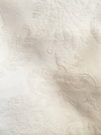NEW! SALE! King Sam Brocade Jacquard Burnout Upholstery Chenille Italian Fabric- White Ivory Floral- Upholstery Neoclassical - Fancy Styles Fabric Pierre Frey Lee Jofa Brunschwig & Fils