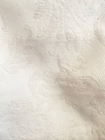 NEW! SALE! King Sam Brocade Jacquard Burnout Upholstery Chenille Italian Fabric- White Ivory Floral- Upholstery Neoclassical