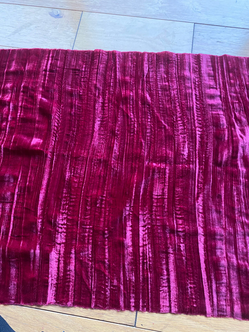 NEW! Prince Peterson Raspberry Silk Rayon Velvet Fabric