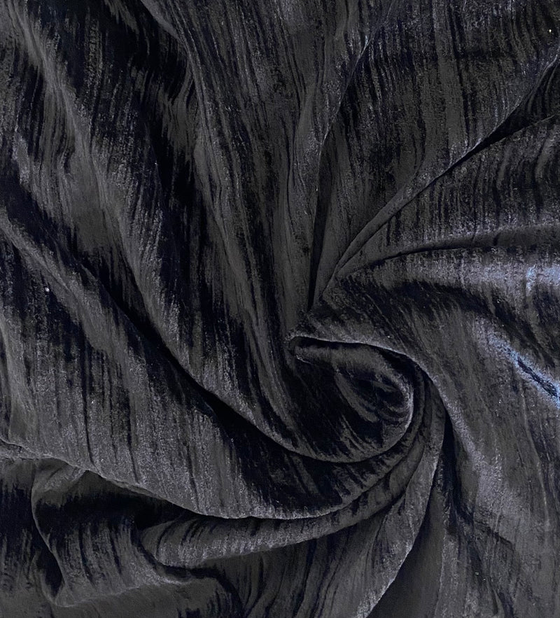 NEW! Prince Peterson Black Silk Rayon Velvet Dress Weight Fabric
